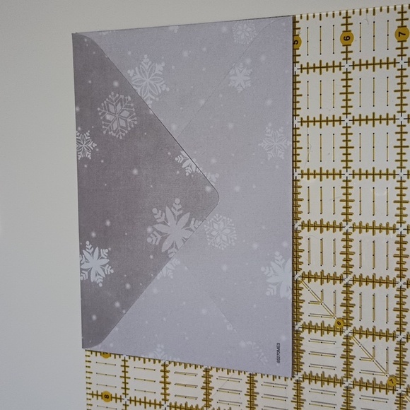 $2 Add-on Foil Sleigh & Poinsettias Christmas Card & Envelope Gold - Picture 8 of 9